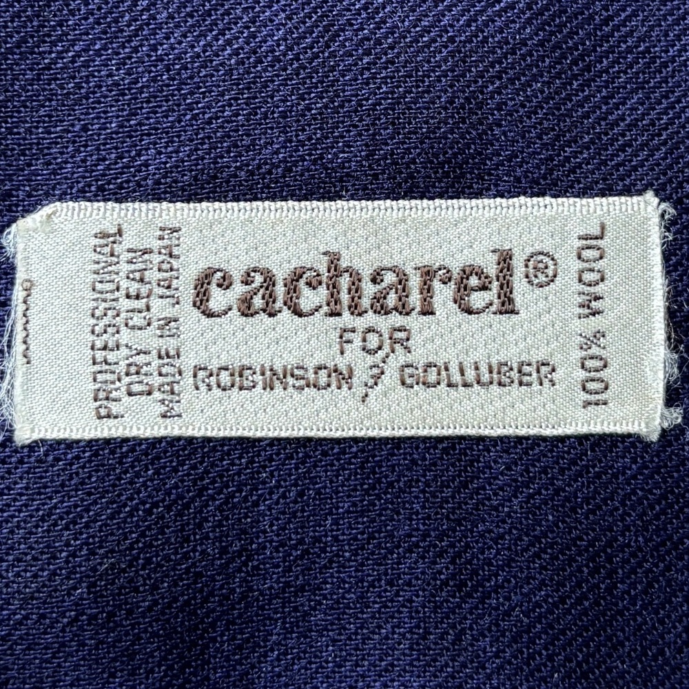 Cacharel Navy Wool Scarf - Picture 4 of 6